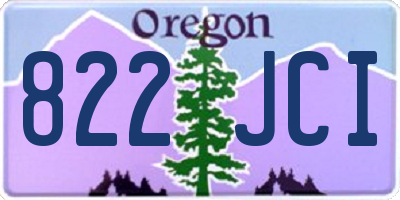 OR license plate 822JCI