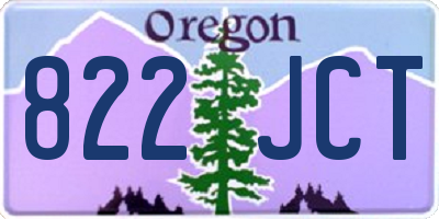 OR license plate 822JCT