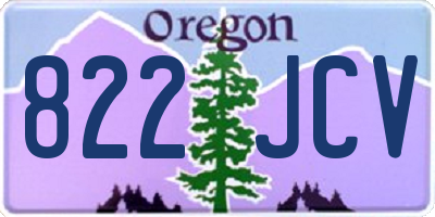 OR license plate 822JCV