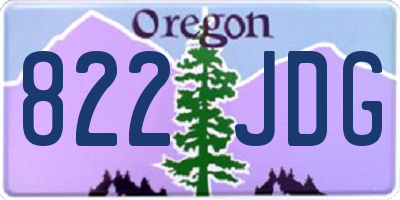OR license plate 822JDG