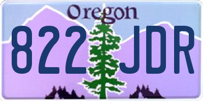 OR license plate 822JDR