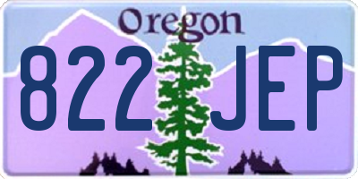 OR license plate 822JEP
