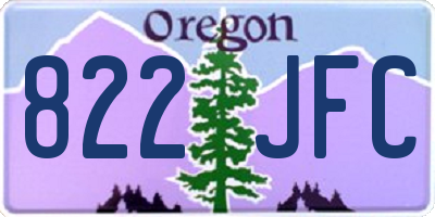 OR license plate 822JFC