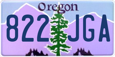 OR license plate 822JGA