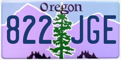 OR license plate 822JGE