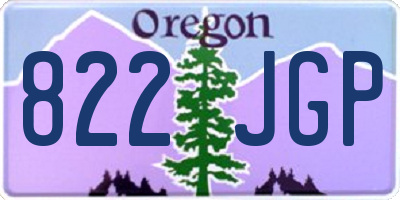 OR license plate 822JGP