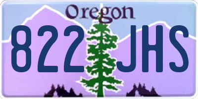 OR license plate 822JHS