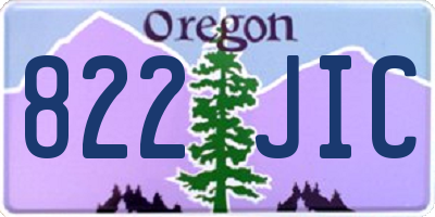OR license plate 822JIC