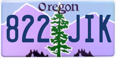 OR license plate 822JIK