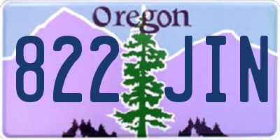OR license plate 822JIN