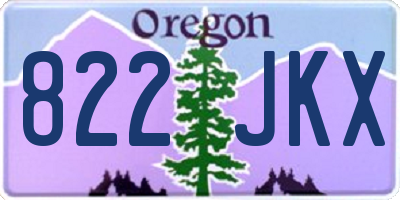 OR license plate 822JKX