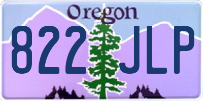 OR license plate 822JLP
