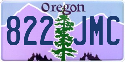 OR license plate 822JMC