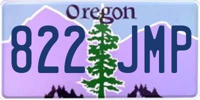 OR license plate 822JMP