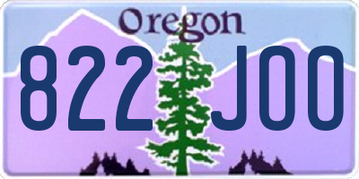OR license plate 822JOO