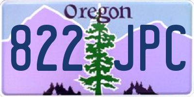 OR license plate 822JPC