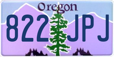 OR license plate 822JPJ