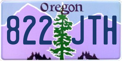 OR license plate 822JTH