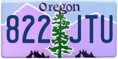 OR license plate 822JTU