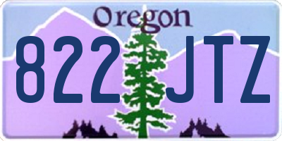 OR license plate 822JTZ