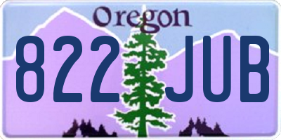 OR license plate 822JUB