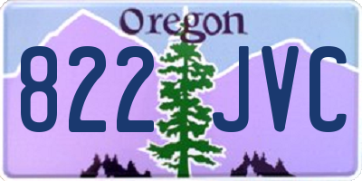OR license plate 822JVC