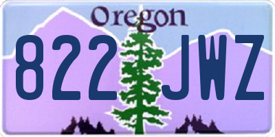 OR license plate 822JWZ
