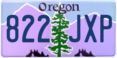 OR license plate 822JXP