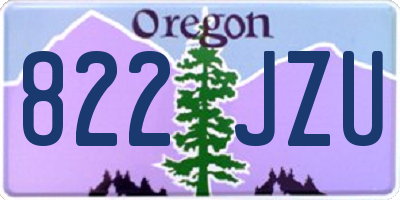 OR license plate 822JZU