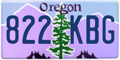 OR license plate 822KBG