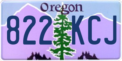 OR license plate 822KCJ
