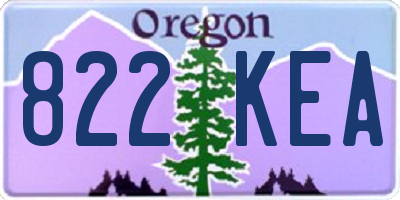 OR license plate 822KEA