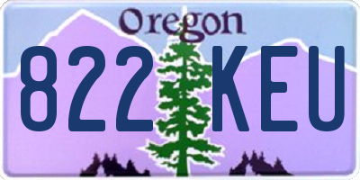 OR license plate 822KEU