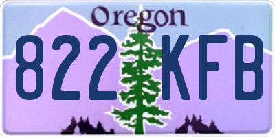 OR license plate 822KFB