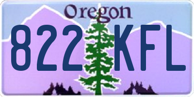OR license plate 822KFL
