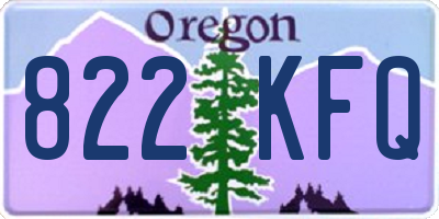 OR license plate 822KFQ