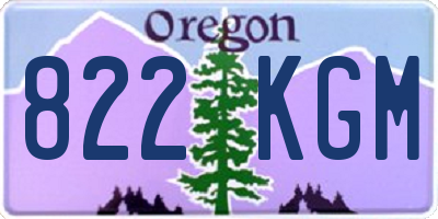 OR license plate 822KGM
