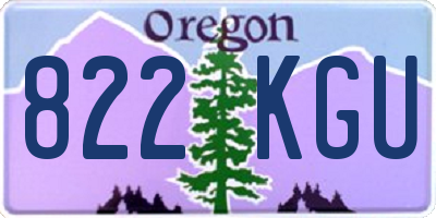 OR license plate 822KGU