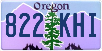 OR license plate 822KHI