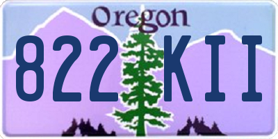 OR license plate 822KII