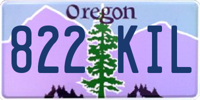 OR license plate 822KIL