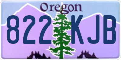 OR license plate 822KJB