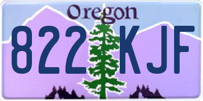 OR license plate 822KJF