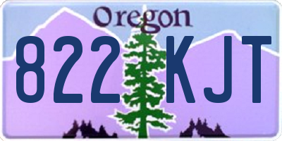 OR license plate 822KJT