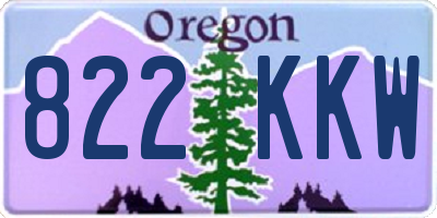 OR license plate 822KKW