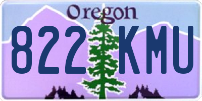 OR license plate 822KMU