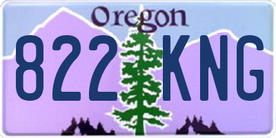 OR license plate 822KNG