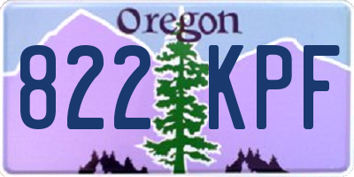 OR license plate 822KPF