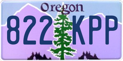 OR license plate 822KPP
