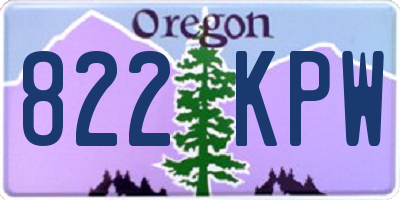 OR license plate 822KPW
